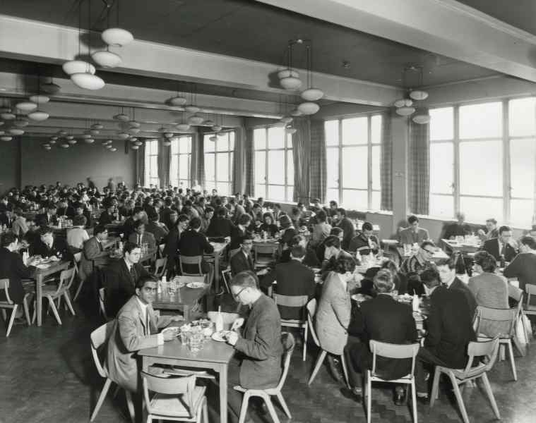 Students at dining hall in the 1960s Students at dining hall in the 1960s