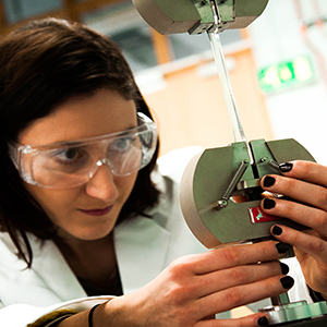 Female researcher setting up analysis