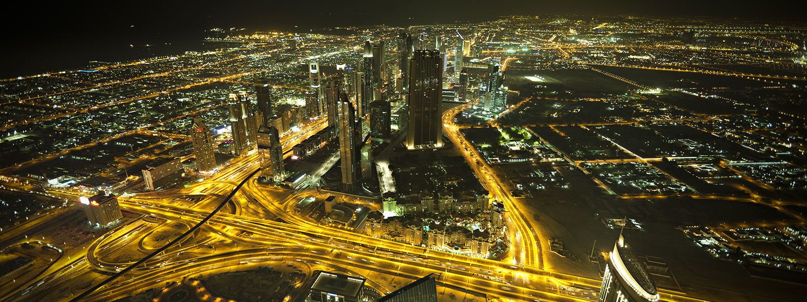 Aerial view of Dubai.