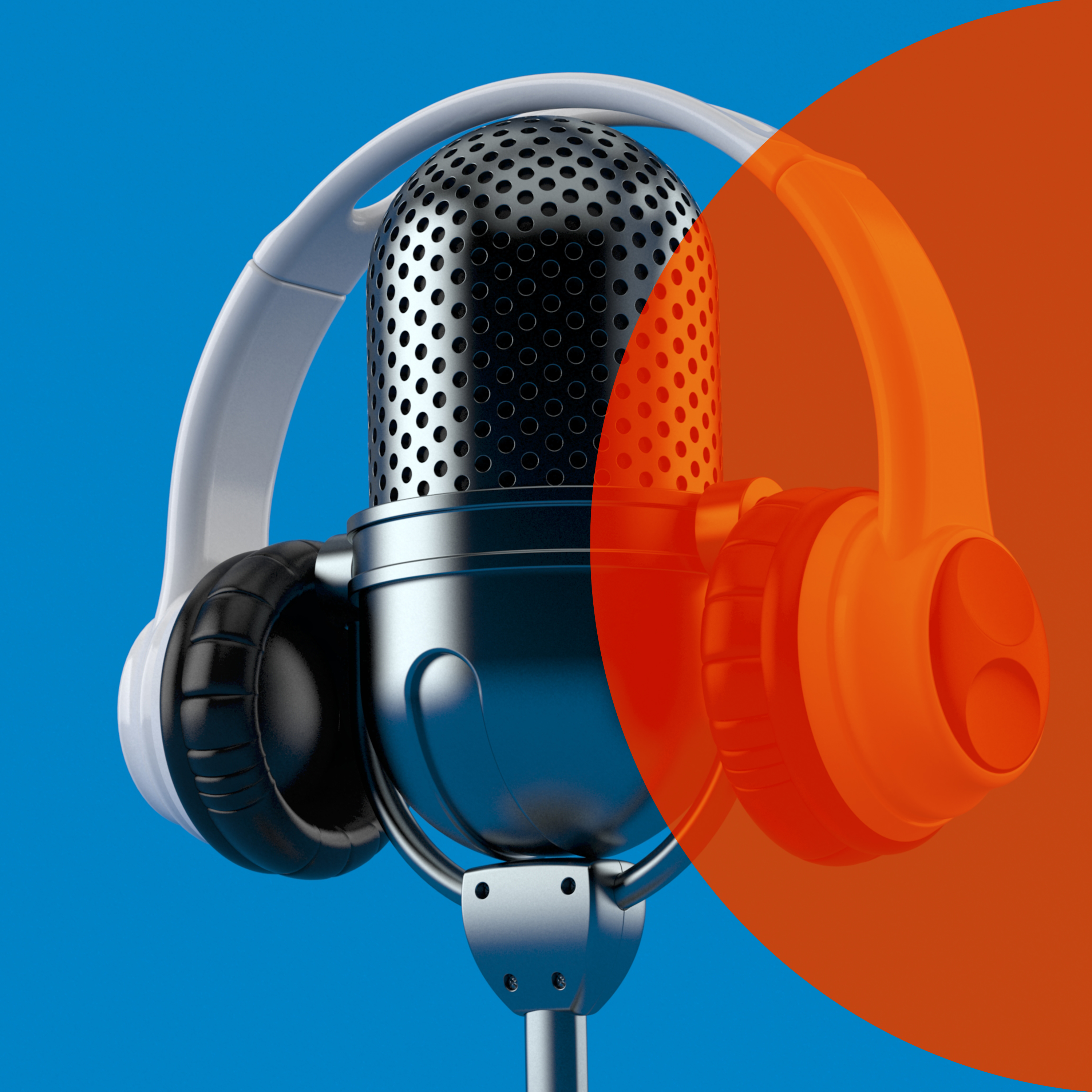 microphone with orange inspire logo