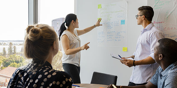 Group of colleagues having a meeting