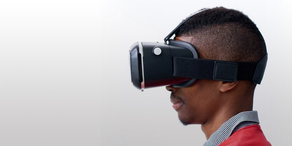 Man wearing a virtual reality headset