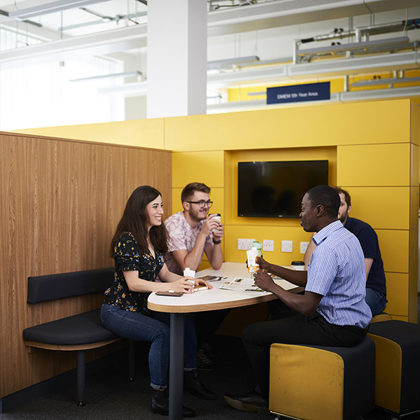 Group of students having a meeting