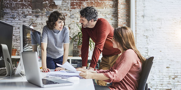 Group of colleagues having a meeting