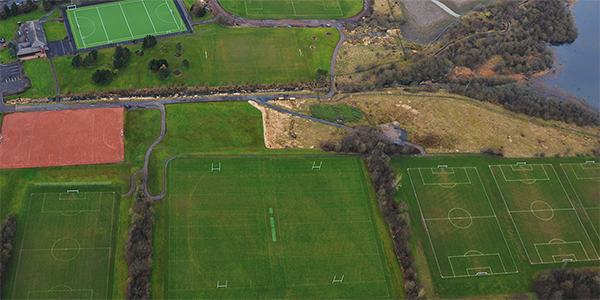 Aerial View of Stepps Playing Fields.