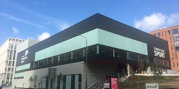 Exterior of Strathclyde Sport as it prepares to open.