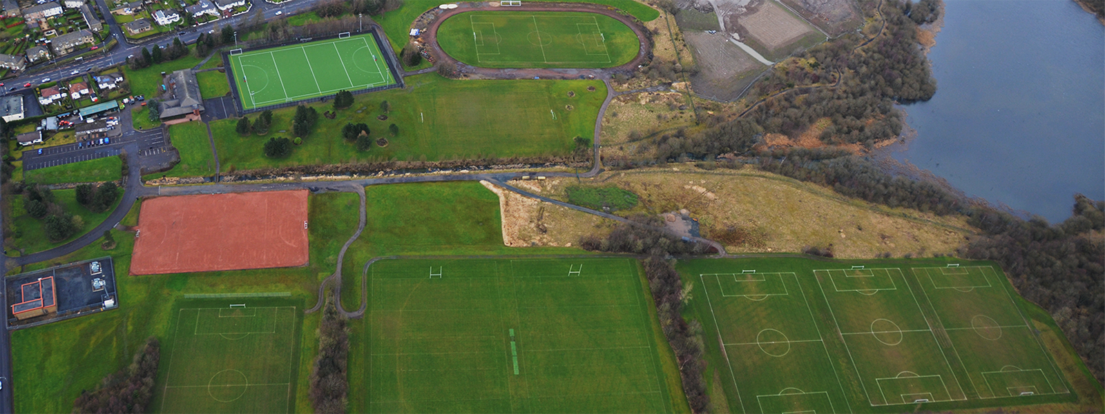 Aerial View of Stepps Playing Fields.
