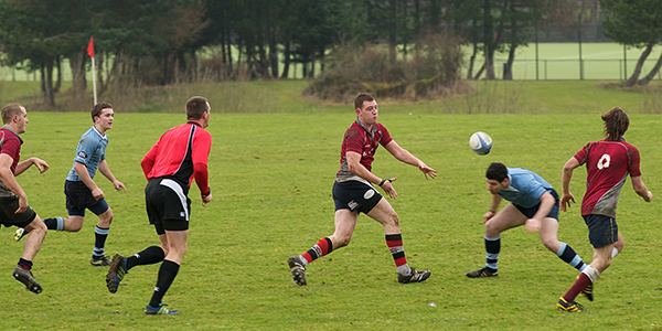 Mens rugby teams play at Stepps Playing Fields 
