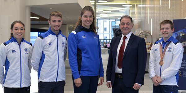 Commonwealth Games Athletes with Professor Sir Jim McDonald