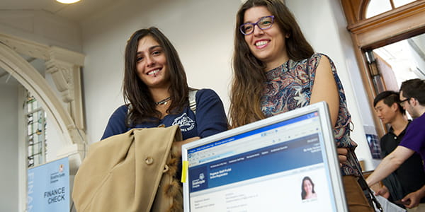 Students register at Strathclyde at the start of term.