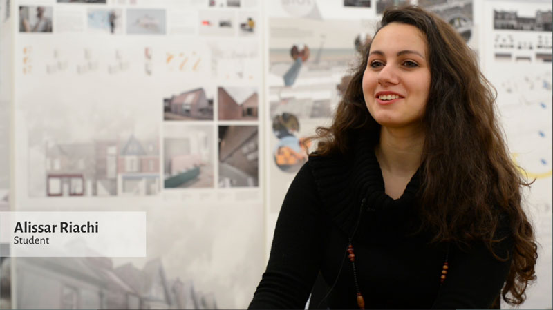 Architecture student Alissar smiles off camera