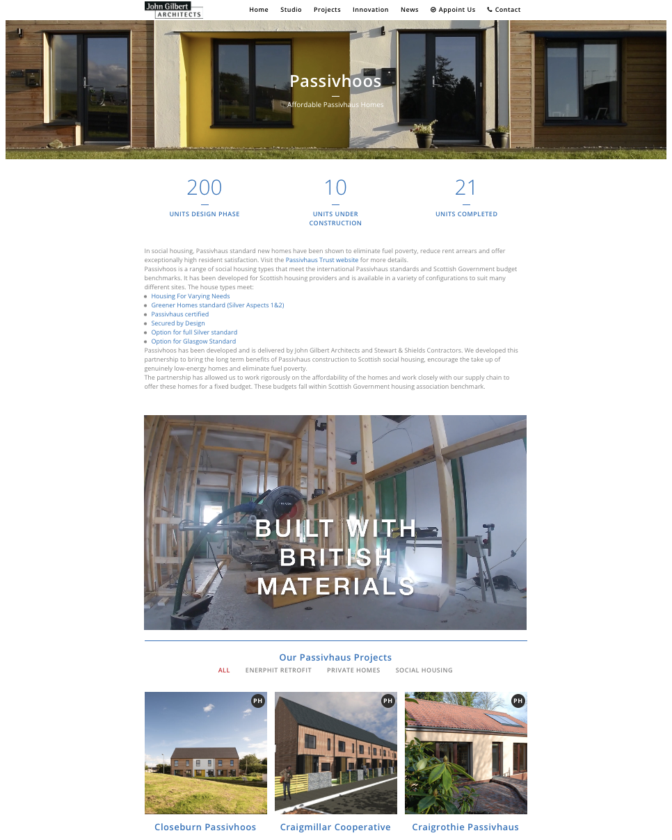 Screenshot from John Gilbert Architects Passivhoos Homes web page.