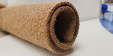 Rolled up sample of polymer aerogel blanket