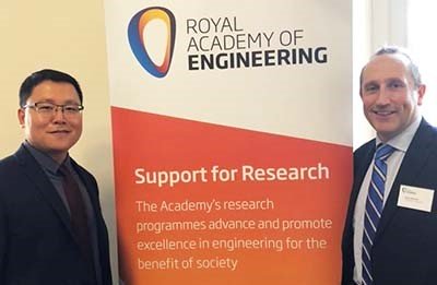 Image of Dr Liu Yang at the Royal Academy of Engineering award ceremony where he recieved his fellowship
