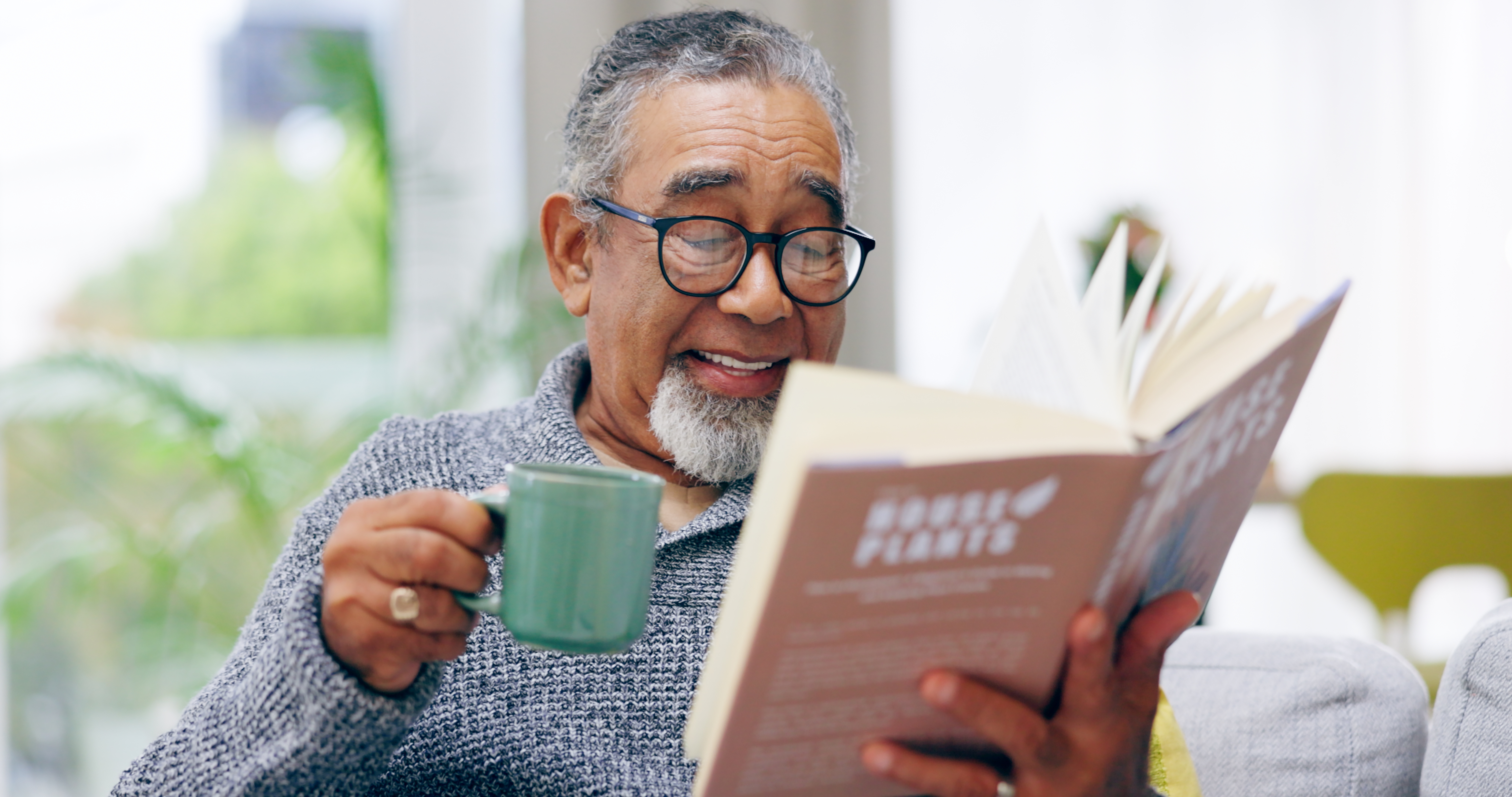 Man reading a book