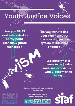 Youth Justice Voices poster CYCJ