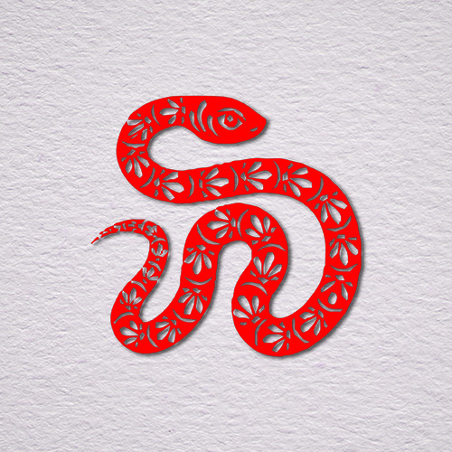 Chinese paper cut of a snake