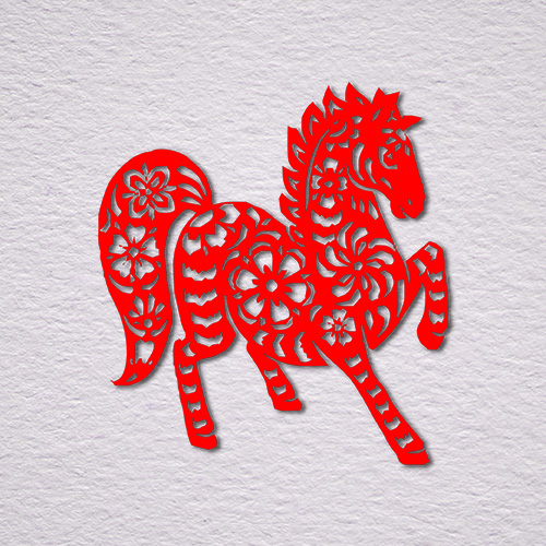 Chinese paper cut of a horse