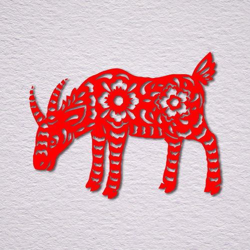 Chinese paper cut of a sheep