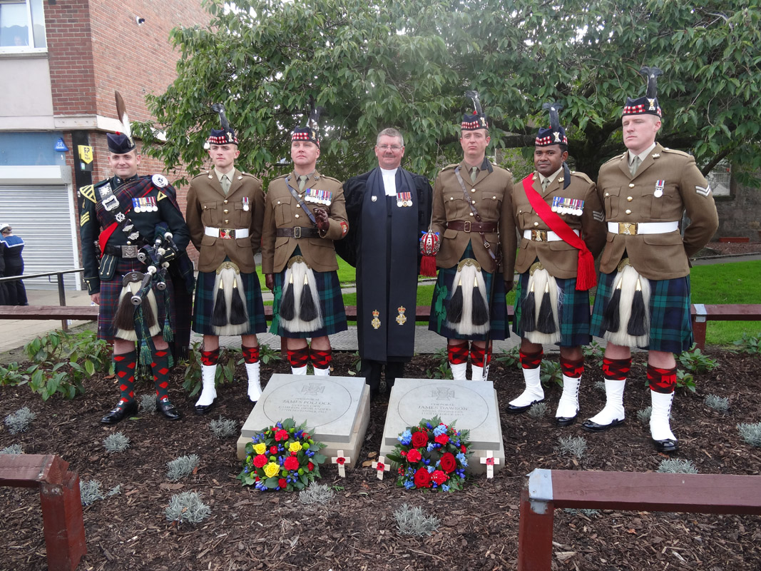 Corpl. James Lennox Dawson VC commemorative paving stone.