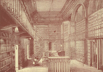 Library interior of the Glasgow Athenæum