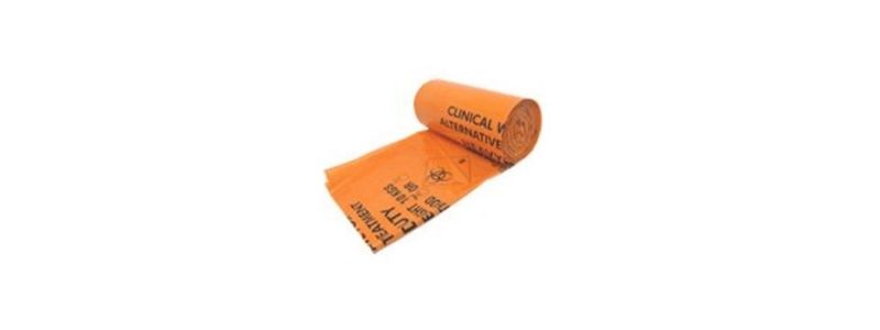 Orange waste bag for autoclaved lab waste