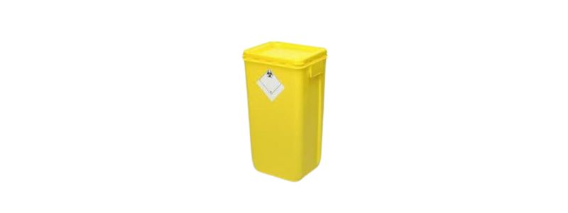 Large yellow sealed container