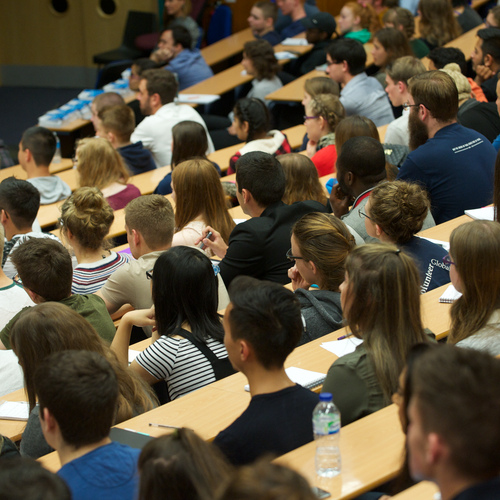 Students in a lecture hall