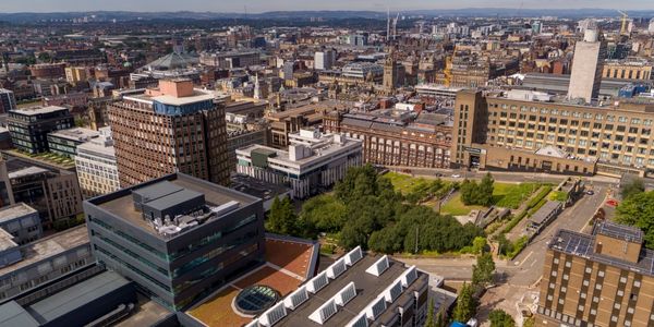 Aerial view of Rottenrow Gardens