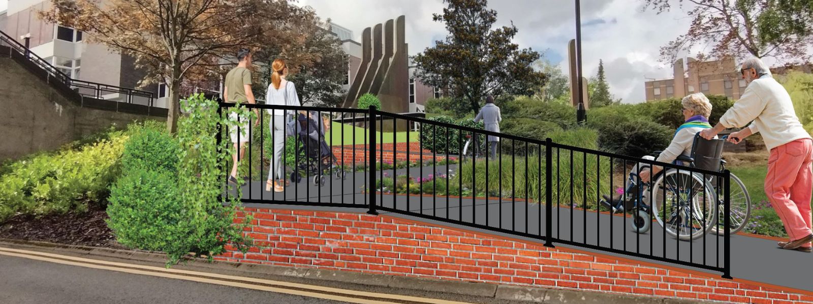 Vision for Taylor Street, with a new ramp for accessibility