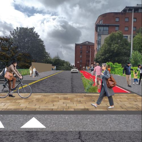 Vision for Collins Street, with an added cycle lane