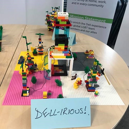 A lego model made by participants on the Dell Lego Serious Play workshop