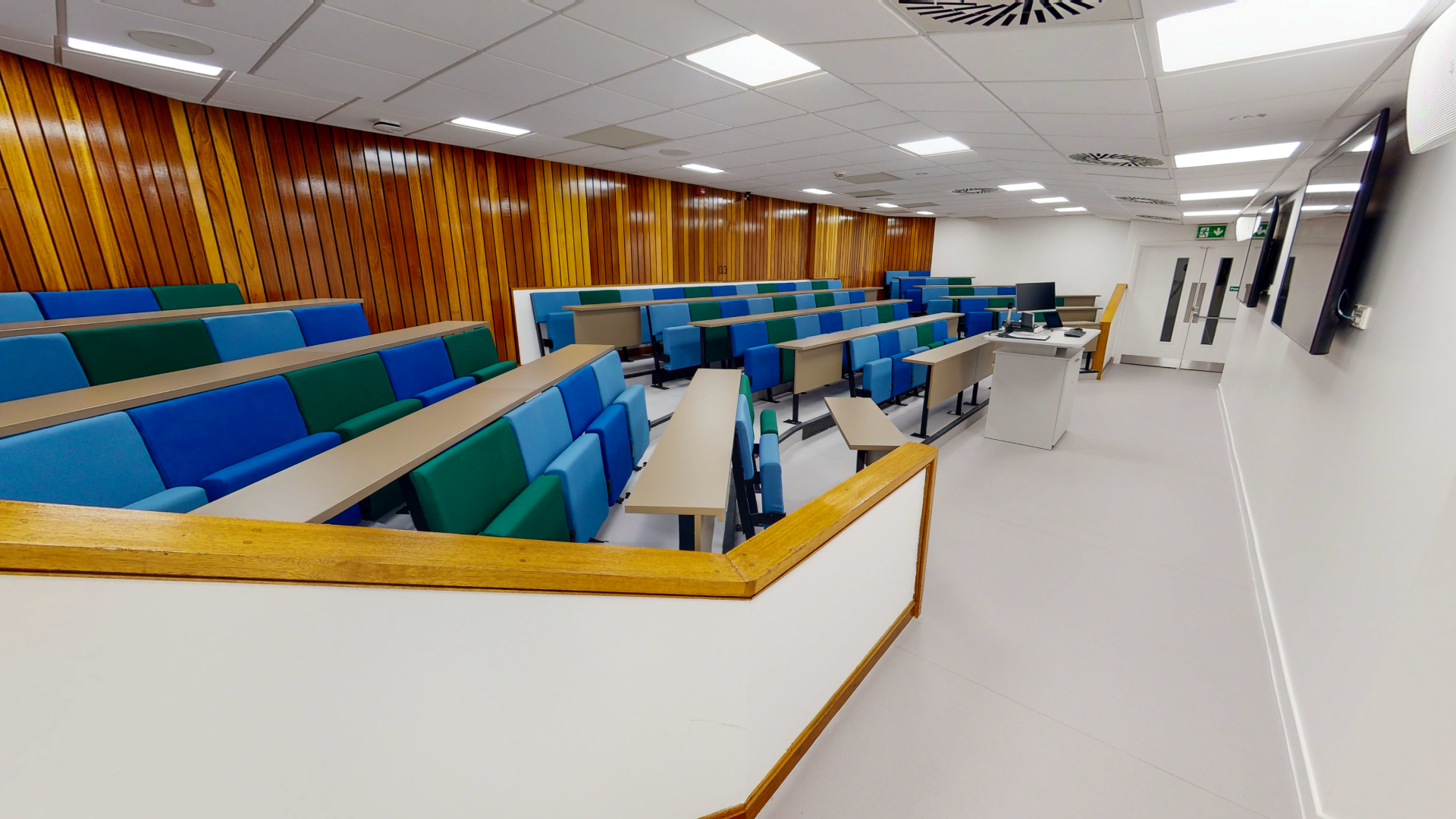 Library lecture theatre as viewed from one of the seats	
